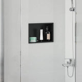 Nicchia per doccia Nero 30 x 20 x 9,5 cm Acciaio inossidabile