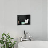 Nicchia per doccia Nero 30 x 20 x 9,5 cm Acciaio inossidabile