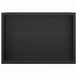 Nicchia per doccia Nero 30 x 20 x 9,5 cm Acciaio inossidabile