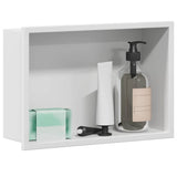 Nicchia per doccia Bianco 30 x 20 x 9,5 cm Acciaio inossidabile