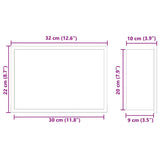 Nicchia per doccia Bianco 30 x 20 x 9,5 cm Acciaio inossidabile