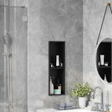 Nicchia per doccia Nero 60 x 20 x 9,5 cm Acciaio inossidabile