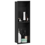 Nicchia per doccia Nero 60 x 20 x 9,5 cm Acciaio inossidabile