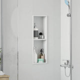 Nicchia per doccia Bianco 60 x 20 x 9,5 cm Acciaio inossidabile