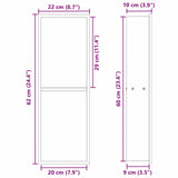 Nicchia per doccia Bianco 60 x 20 x 9,5 cm Acciaio inossidabile