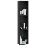Nicchia per doccia Nero 90 x 20 x 9,5 cm Acciaio inossidabile