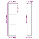 Nicchia per doccia Nero 90 x 20 x 9,5 cm Acciaio inossidabile