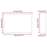 Nicchia per doccia Nero 45 x 30 x 9,5 cm Acciaio inossidabile