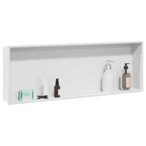 Nicchia per doccia Bianco 90 x 30 x 9.5 cm Acciaio inossidabile