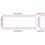 Nicchia per doccia Bianco 90 x 30 x 9.5 cm Acciaio inossidabile