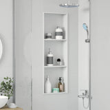 Nicchia per doccia Bianco 90 x 30 x 9,5 cm Acciaio inossidabile