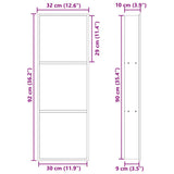 Nicchia per doccia Argento 90 x 30 x 9,5 cm