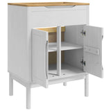 Armadio per Lavabo da Bagno FLORO Bianco 60 x 40 x 80 cm