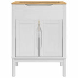 Armadio per Lavabo da Bagno FLORO Bianco 60 x 40 x 80 cm