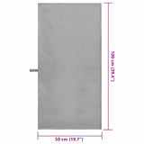 Asciugamani Sportivi 2 pcs Grigio scuro 100 x 50 cm