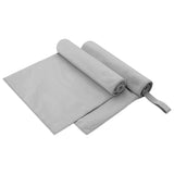 Asciugamani Sportivi 2 pcs Grigio 100 x 50 cm