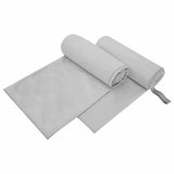 Asciugamani Sportivi 2 pcs Grigio 200 x 100 cm