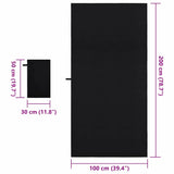 Set di Asciugamani Sportivi 2 pcs Nero Tessuto