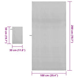 Set di Asciugamani Sportivi 2 pcs Grigio Tessuto