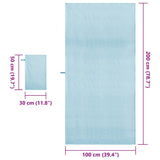 Set di Asciugamani Sportivi 2 pcs Blu Tessuto