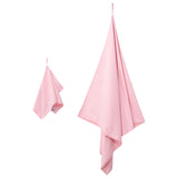 Set di Asciugamani Sportivi 2 pcs Rosa Tessuto