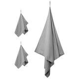Set di Asciugamani Sportivi 3 pcs Grigio scuro
