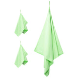 Set di Asciugamani Sportivi 3 pcs Verde Poliestere e poliammide