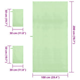 Set di Asciugamani Sportivi 3 pcs Verde Poliestere e poliammide