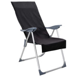 Asciugamani per Sedia Outdoor 2 pcs Nero 130 x 60 cm