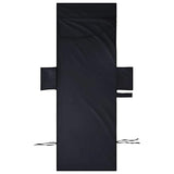 Asciugamani per lettino 2 pcs Nero 210 x 75 cm
