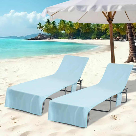 Asciugamani per lettino 2 pcs Blu 210 x 75 cm