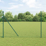 Palo della recinzione 2 pcs Verde Acciaio Verniciato a Polvere