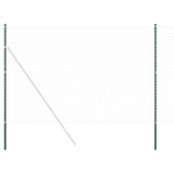 Palo della recinzione 2 pcs Verde Acciaio Verniciato a Polvere