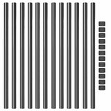 Pali per Recinzione 12 pcs Grigio 100 cm