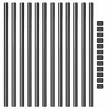 Palo della recinzione 12 pcs Grigio 110 cm