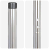 Pali per Recinzione 12 pcs Argento Acciaio Verniciato a Polvere