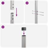 Palo della recinzione 12 pcs Argento