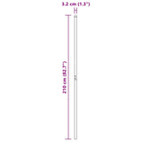 Pali per Recinzione 12 pcs Argento Acciaio Verniciato a Polvere