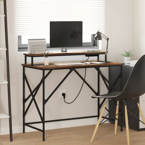 Scrivania Rovere fumo 100 x 50 x 86.5 cm Legno truciolato