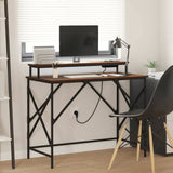 Scrivania Rovere marrone 100 x 50 x 86.5 cm Legno truciolato