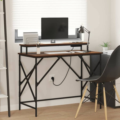 Scrivania Rovere marrone 100 x 50 x 86.5 cm Legno truciolato