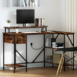Scrivania Rovere fumé 120 x 79 x 86,5 cm Legno truciolato
