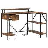 Scrivania Rovere fumo 120 x 79 x 86.5 cm Legno truciolato