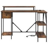 Scrivania Rovere fumé 120 x 79 x 86,5 cm Legno truciolato