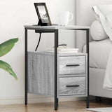 Armadio da Notte 2 pcs Grigio Sonoma 30 x 48 x 61 cm