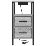 Armadio da Notte 2 pcs Grigio Sonoma 30 x 48 x 61 cm