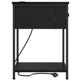 Armadio da Notte con cassetto 2 pcs Rovere Nero 42 x 41 x 56 cm