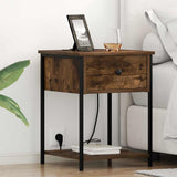 Armadio da Notte Rovere fumé 42 x 41 x 56 cm Legno truciolato
