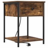 Armadio da Notte Rovere fumé 42 x 41 x 56 cm Legno truciolato