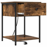 Armadio da Notte Rovere fumé 42 x 41 x 56 cm Legno truciolato